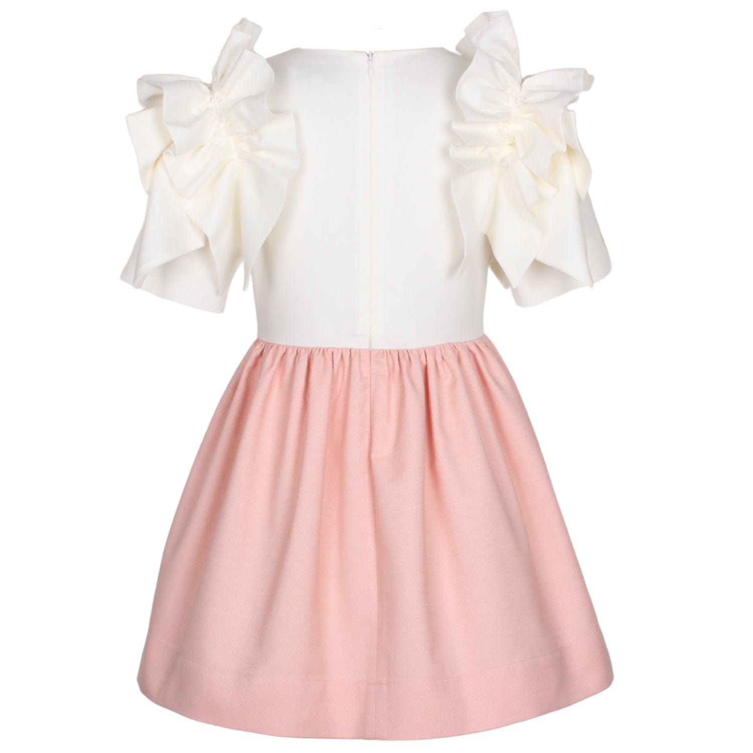 Bow Sleeve Dress Pink Texture 6YRS SAMPLE