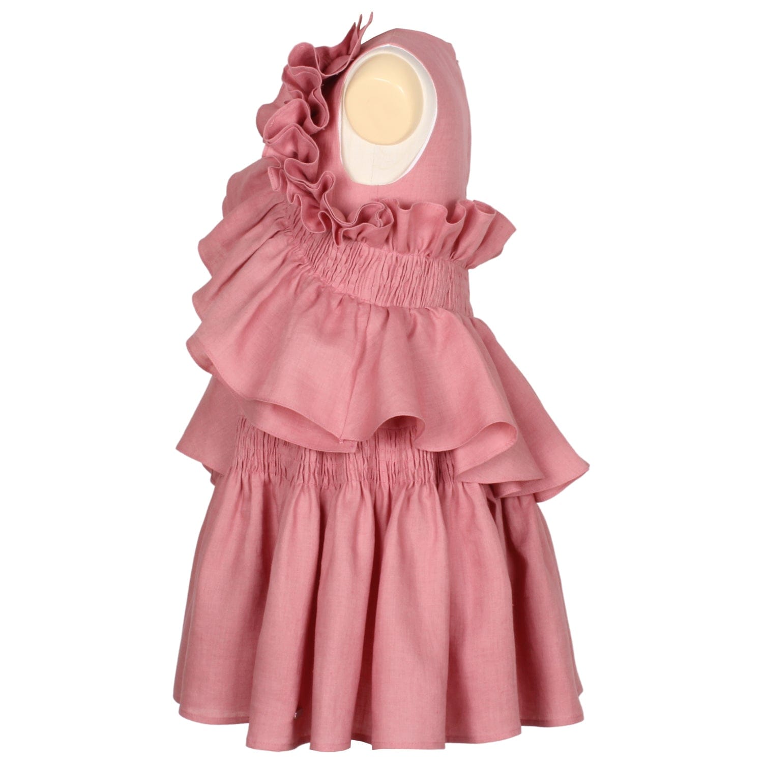 Wreath Dress Pink Linen