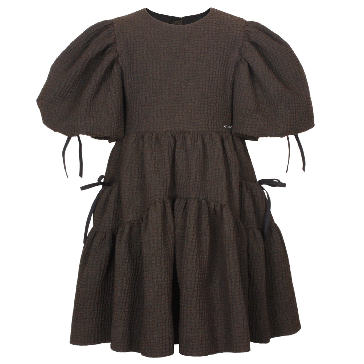 Balloon Dress Brown Crinkle 6YRS SAMPLE