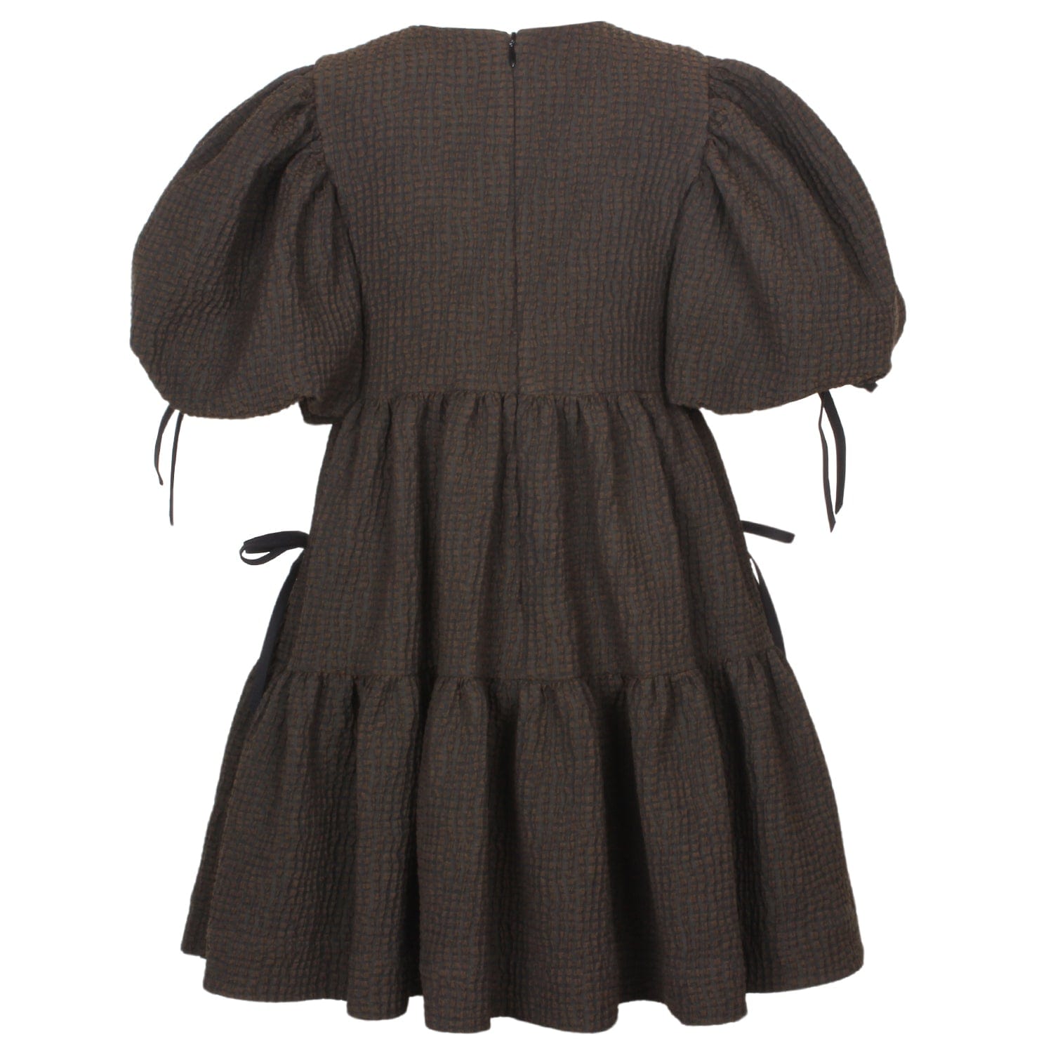 Balloon Dress Brown Crinkle 6YRS SAMPLE