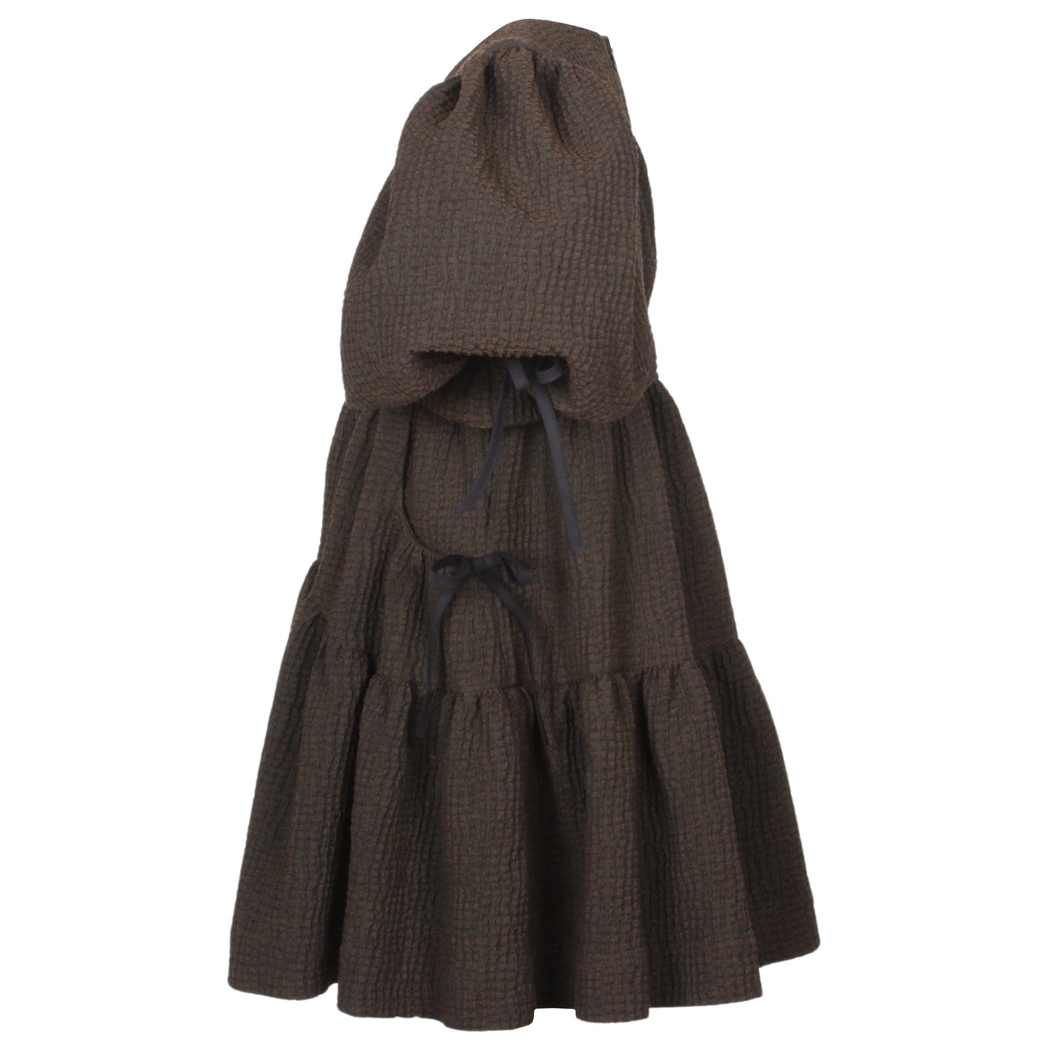 Balloon Dress Brown Crinkle 6YRS SAMPLE