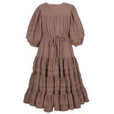 Romance Maxi Dress Brown Ripple 6YRS SAMPLE