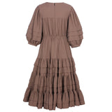 Romance Maxi Dress Brown Ripple 6YRS SAMPLE