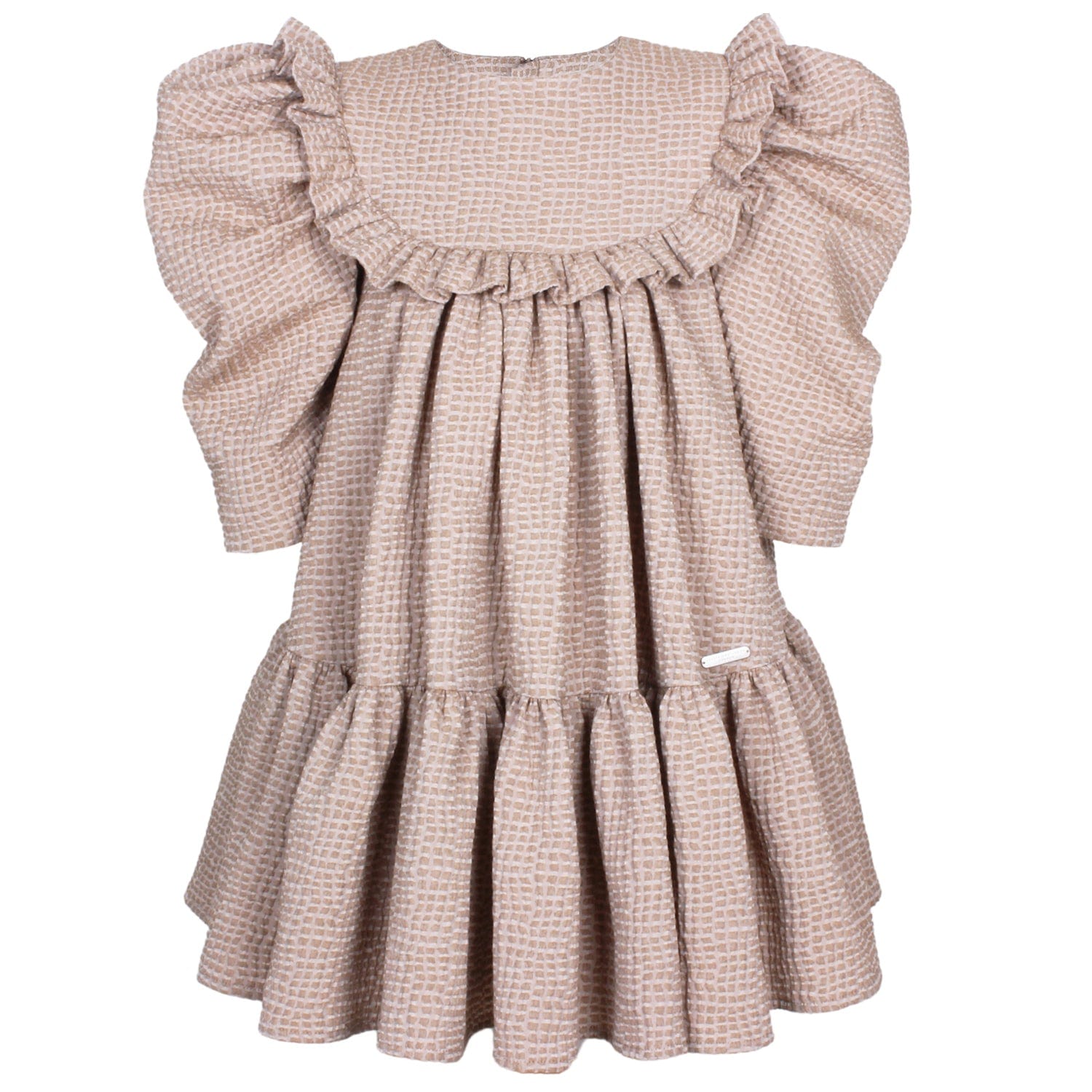 Betsy Dress Beige Crinkle 6YRS SAMPLE