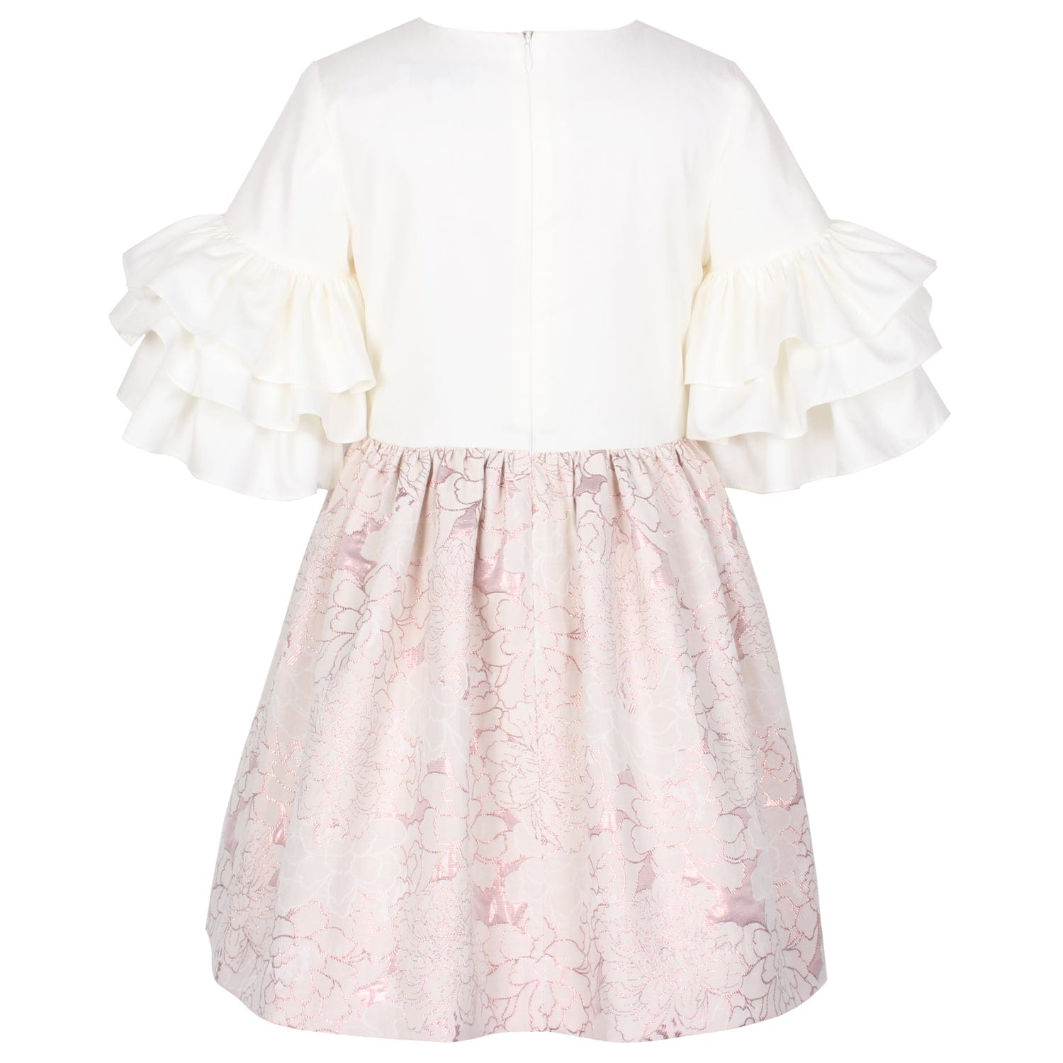 Flutterby Dress Pink Clouds Jacquard