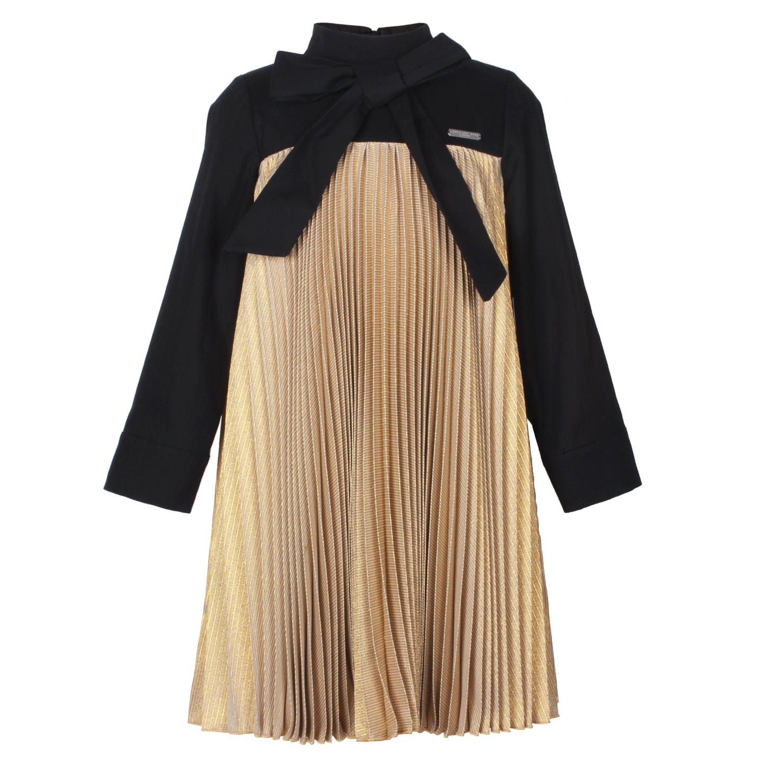 Pleats Please Dress Gold Stripe