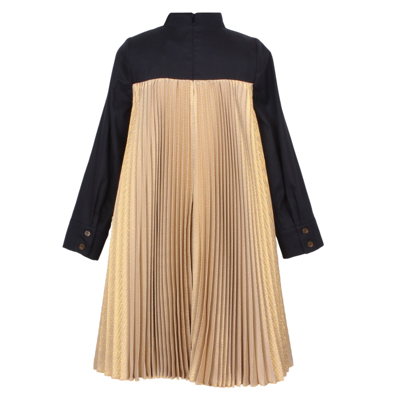 Pleats Please Dress Gold Stripe