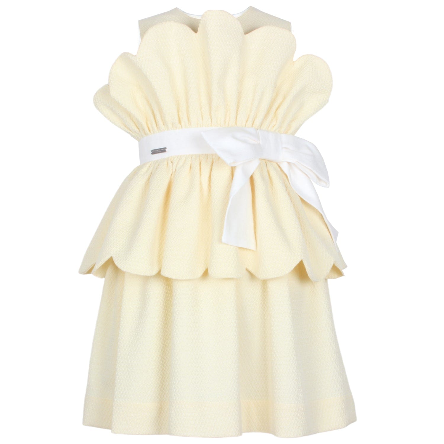 Pavlova Dress Yellow Textured Jacquard