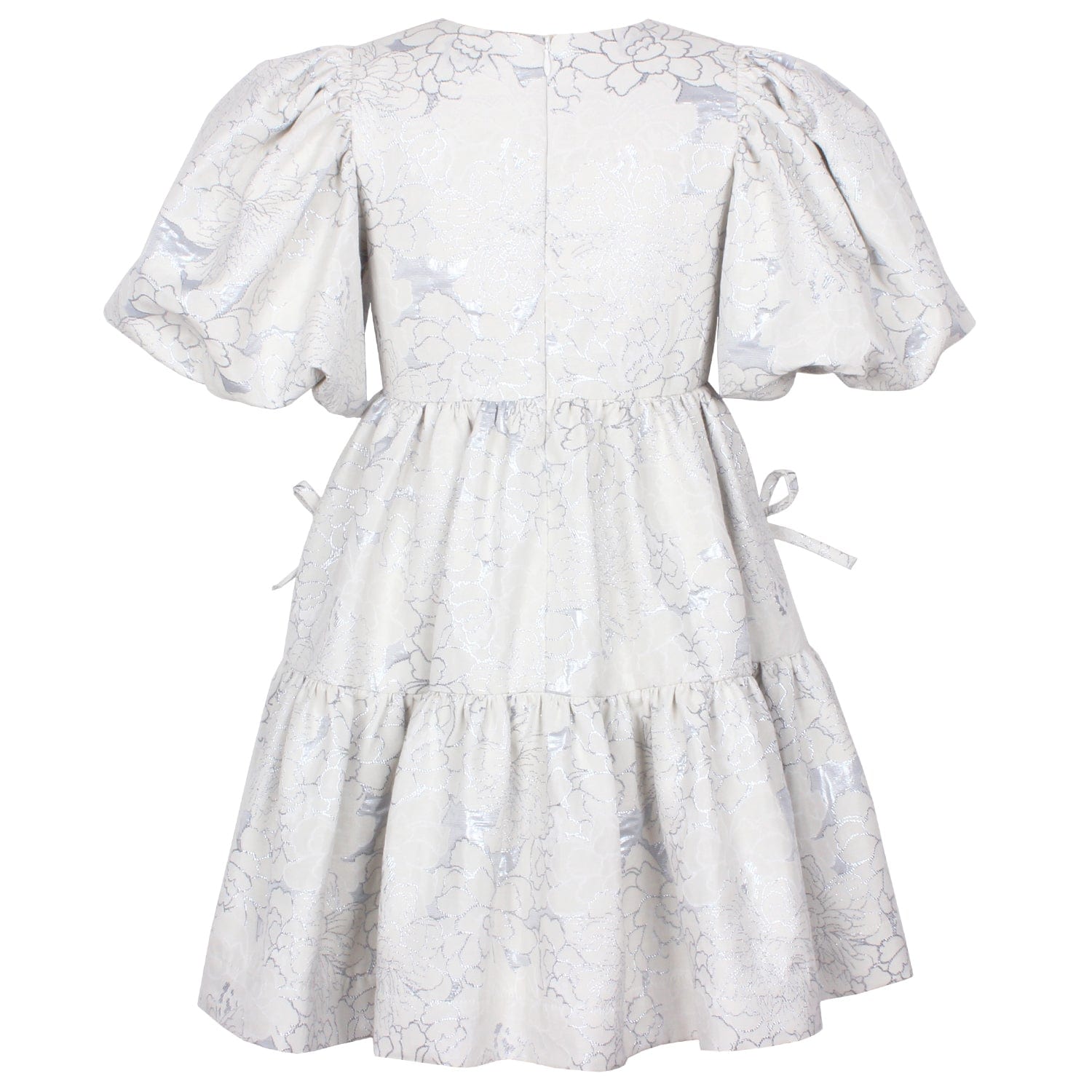 Balloon Dress Blue Clouds Jacquard