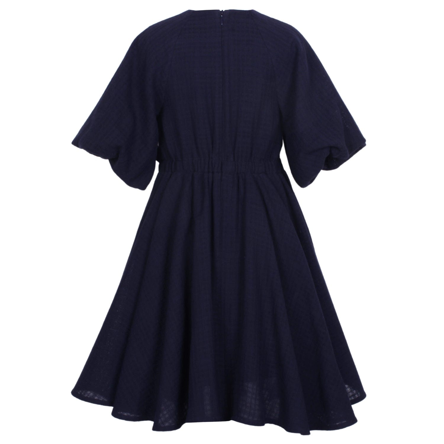 Aurora Dress Navy Texture 6YRS SAMPLE