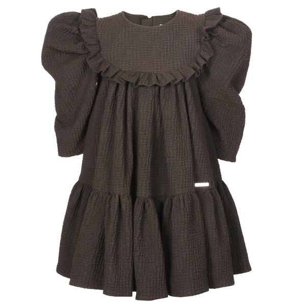 Betsy Dress Brown Crinkle 6YRS SAMPLE