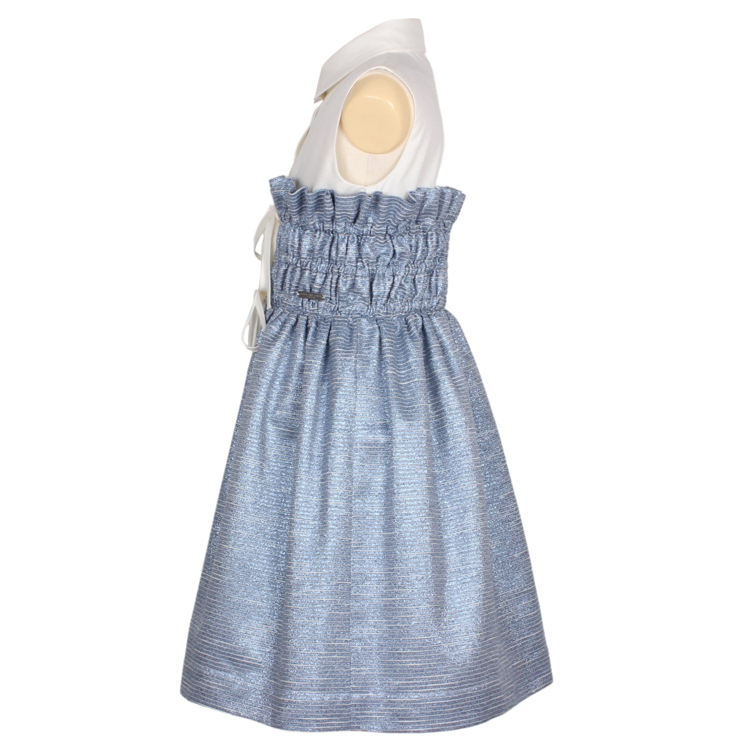 Drift Dress Blue Sparkle Stripe