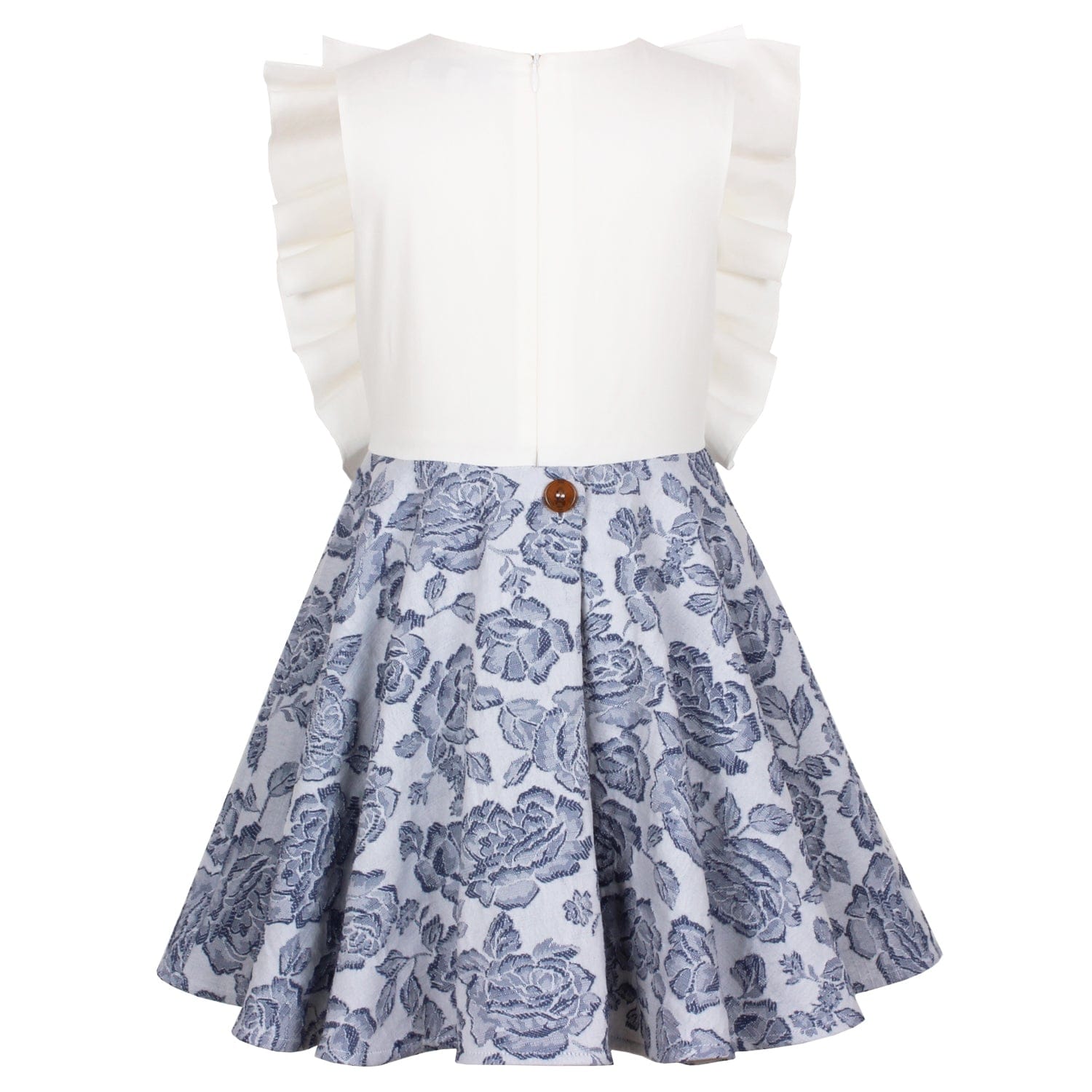 En L'Air Dress Blue Rose Jacquard