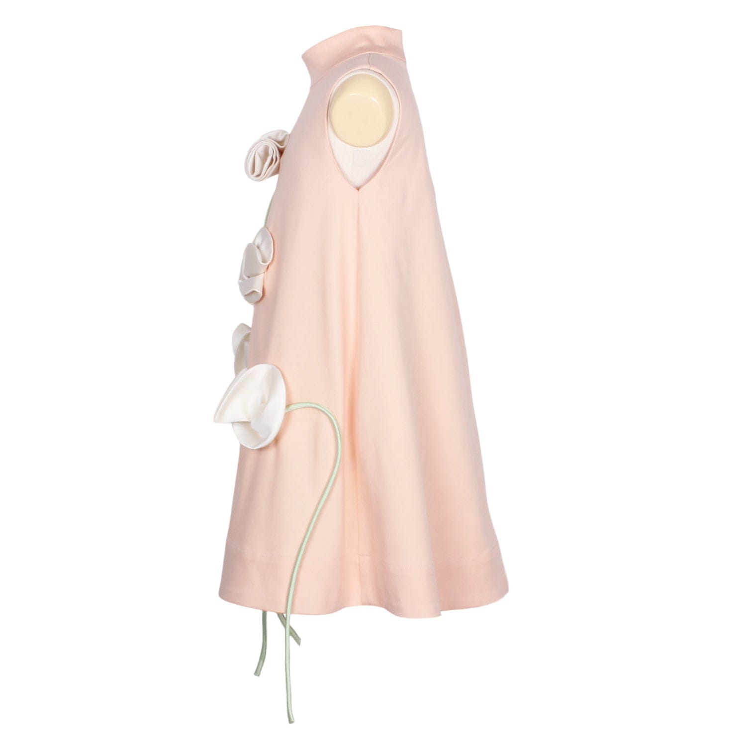 Flora Dress Peach & Creme Satin