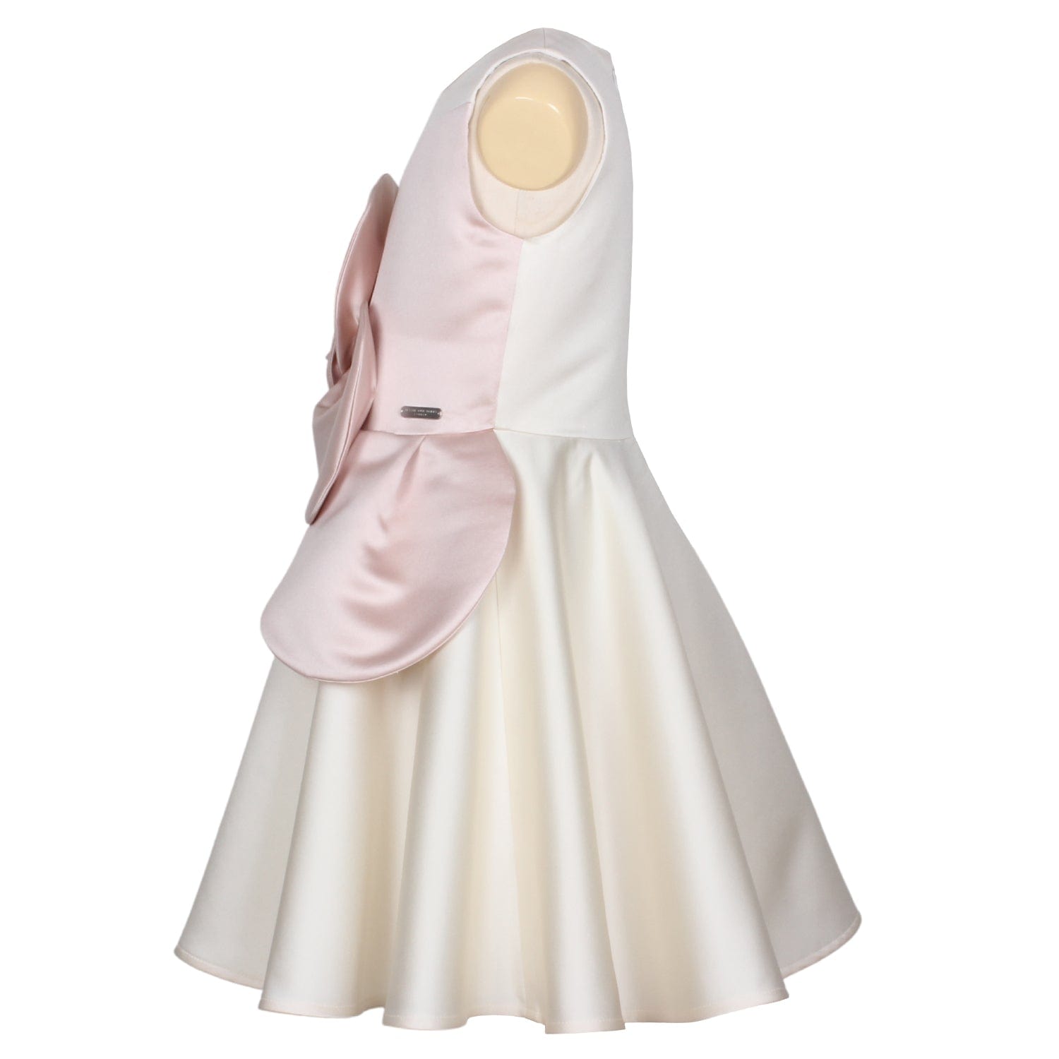 From Bud To Bloom Dress White & Pink Satin