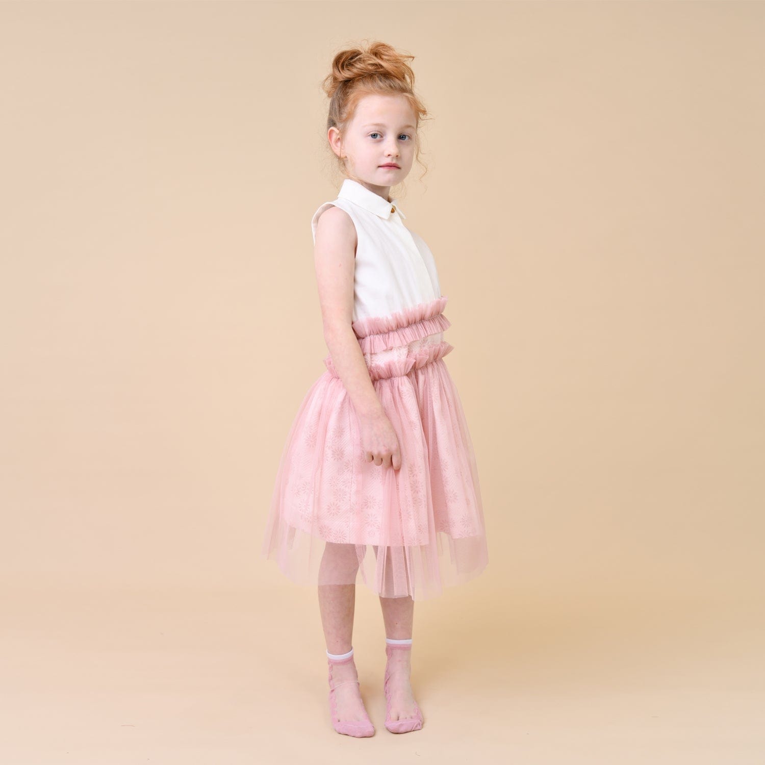 Grace Dress Pink Daisy Jacquard 6YRS SAMPLE