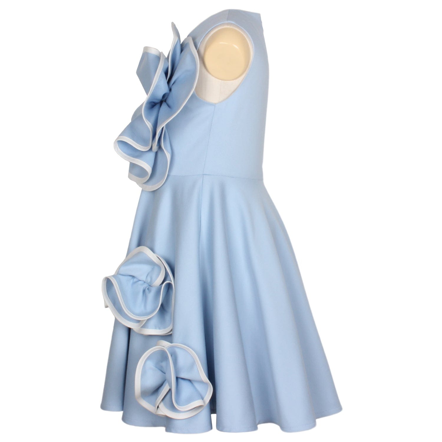 Jacqueline With Flowers Dress Light Blue