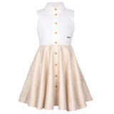 Joyful Peplum Dress Gold Freckle