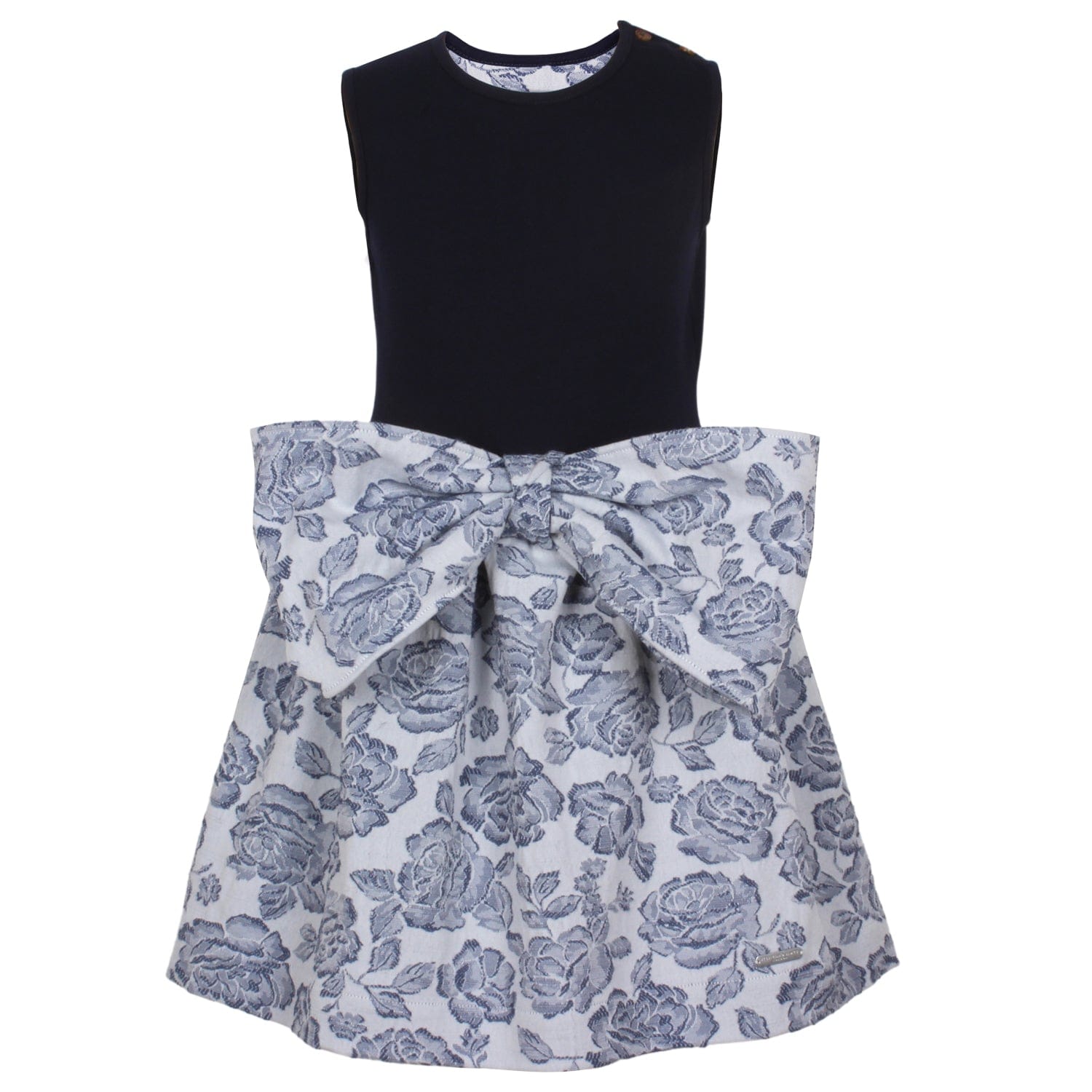 Katlyn Dress Blue Rose Jacquard