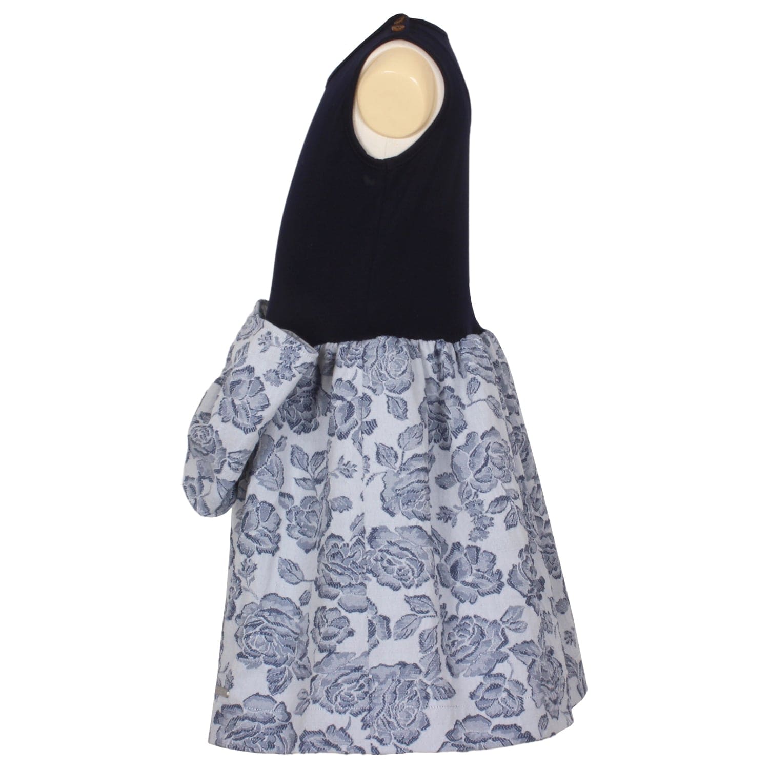 Katlyn Dress Blue Rose Jacquard