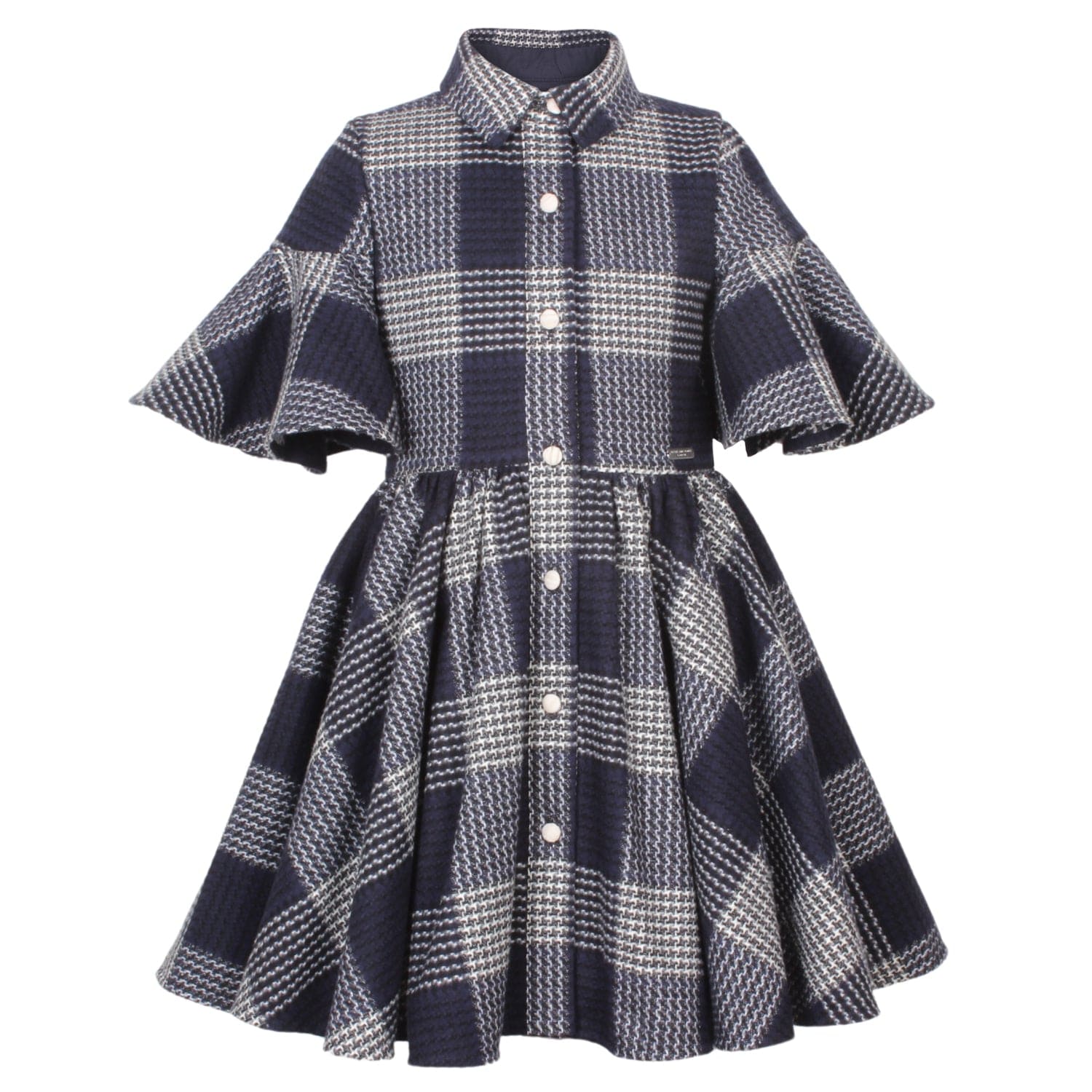 Little Sister Dress Navy & White Check