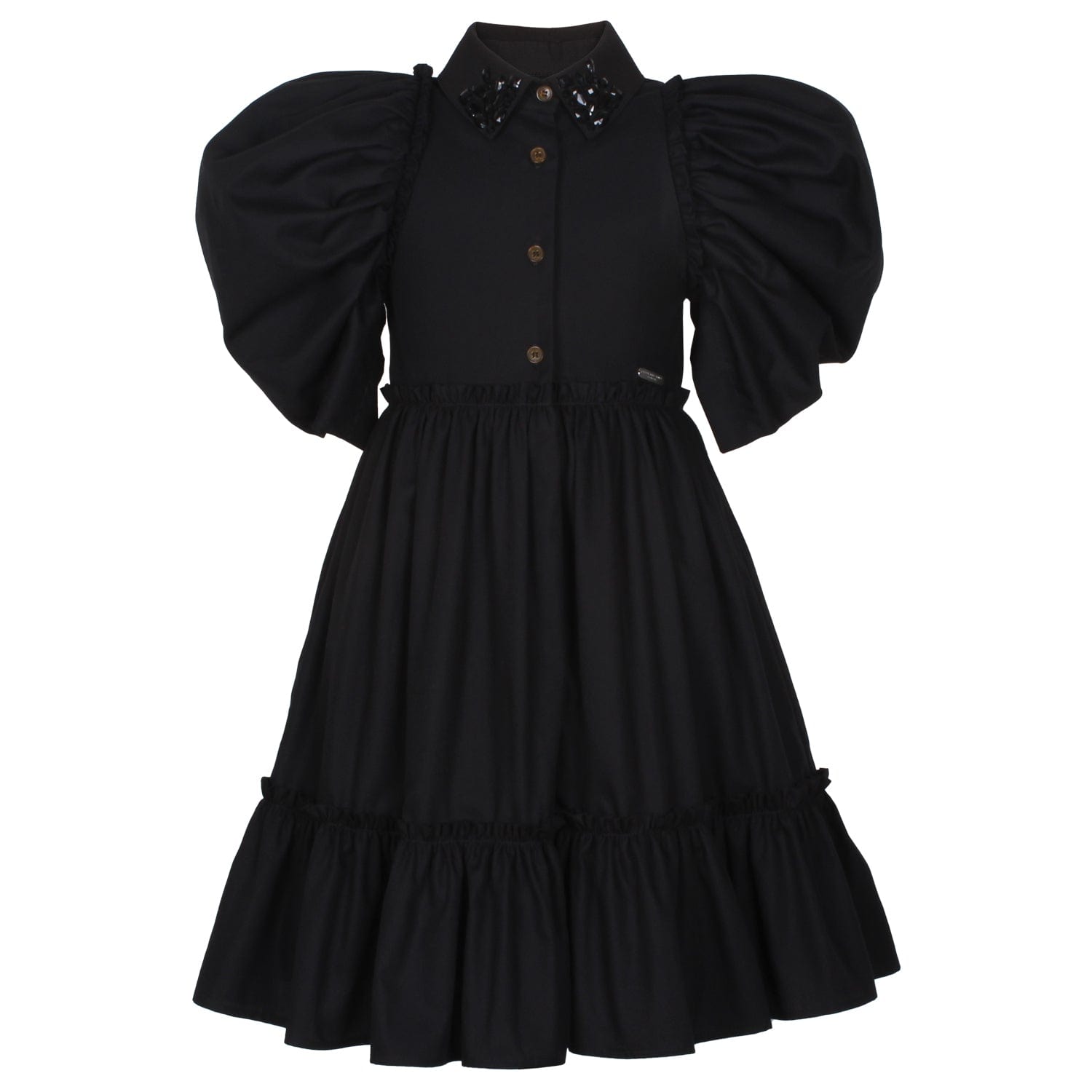 Misty Morning Shirt Dress Black