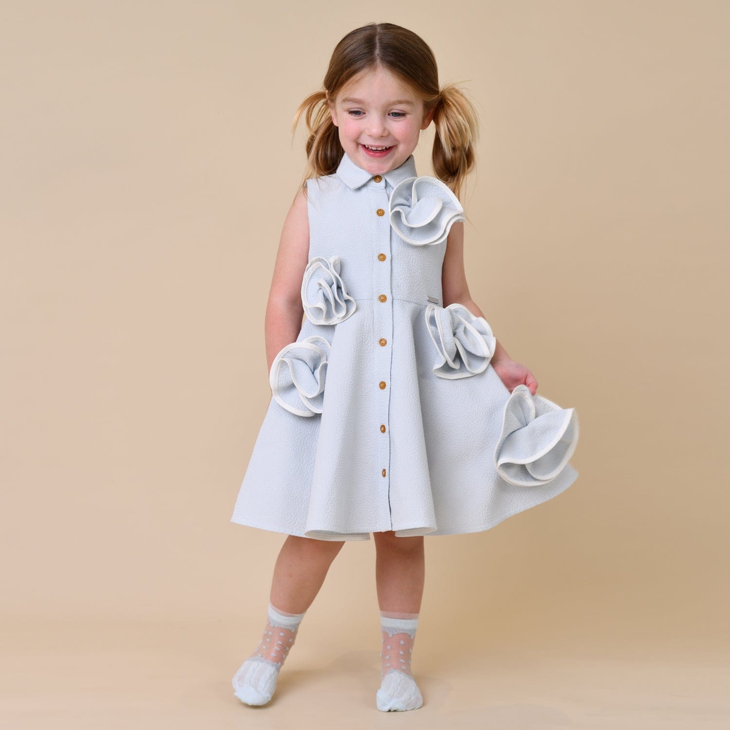 Pirouette Dress White Texture