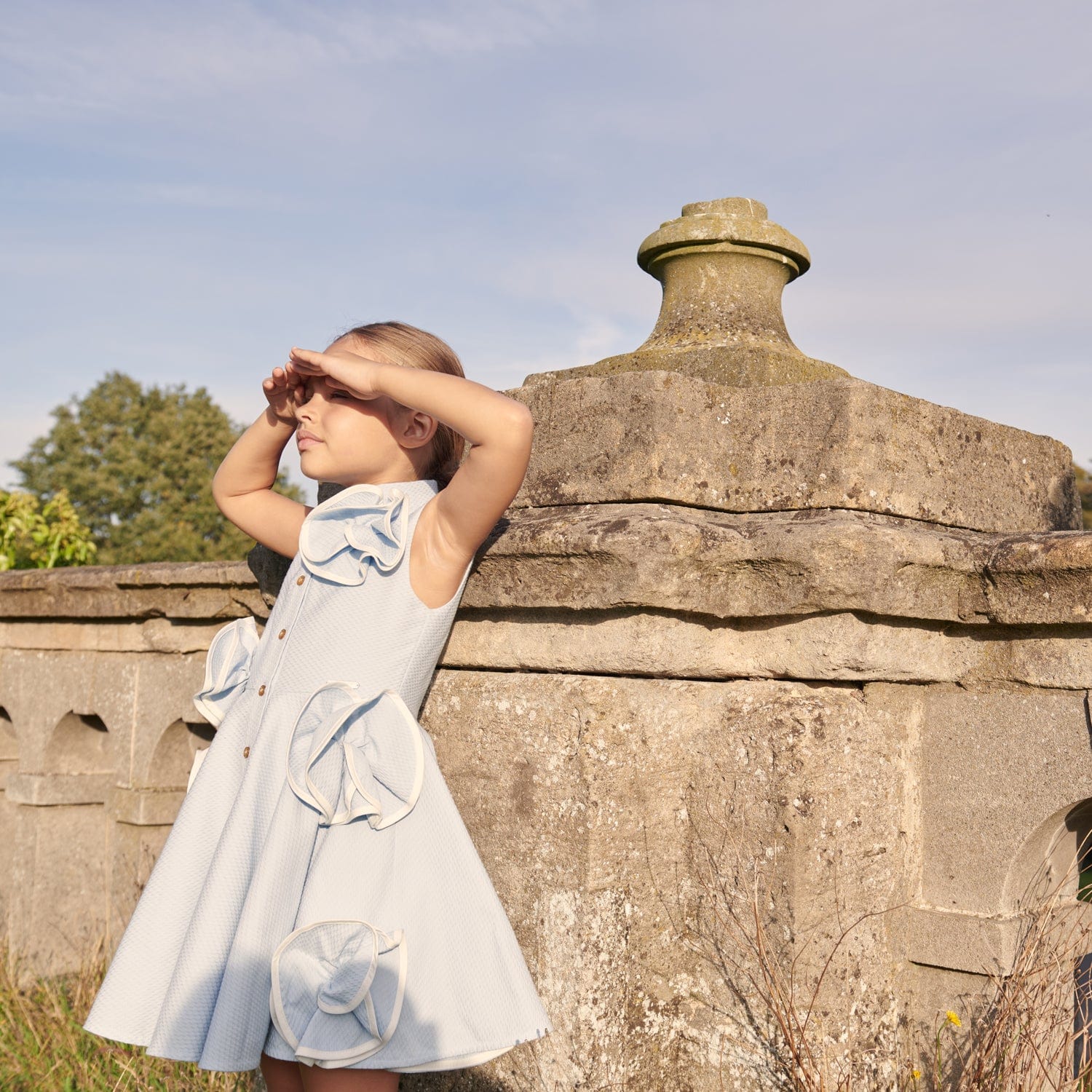 Pirouette Dress Blue Dotty