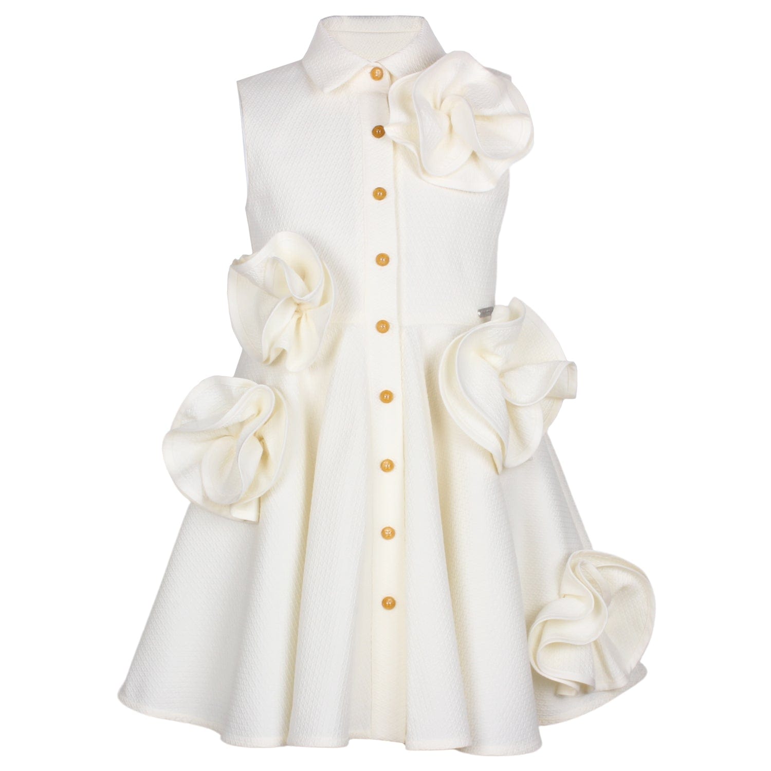 Pirouette Dress White Texture