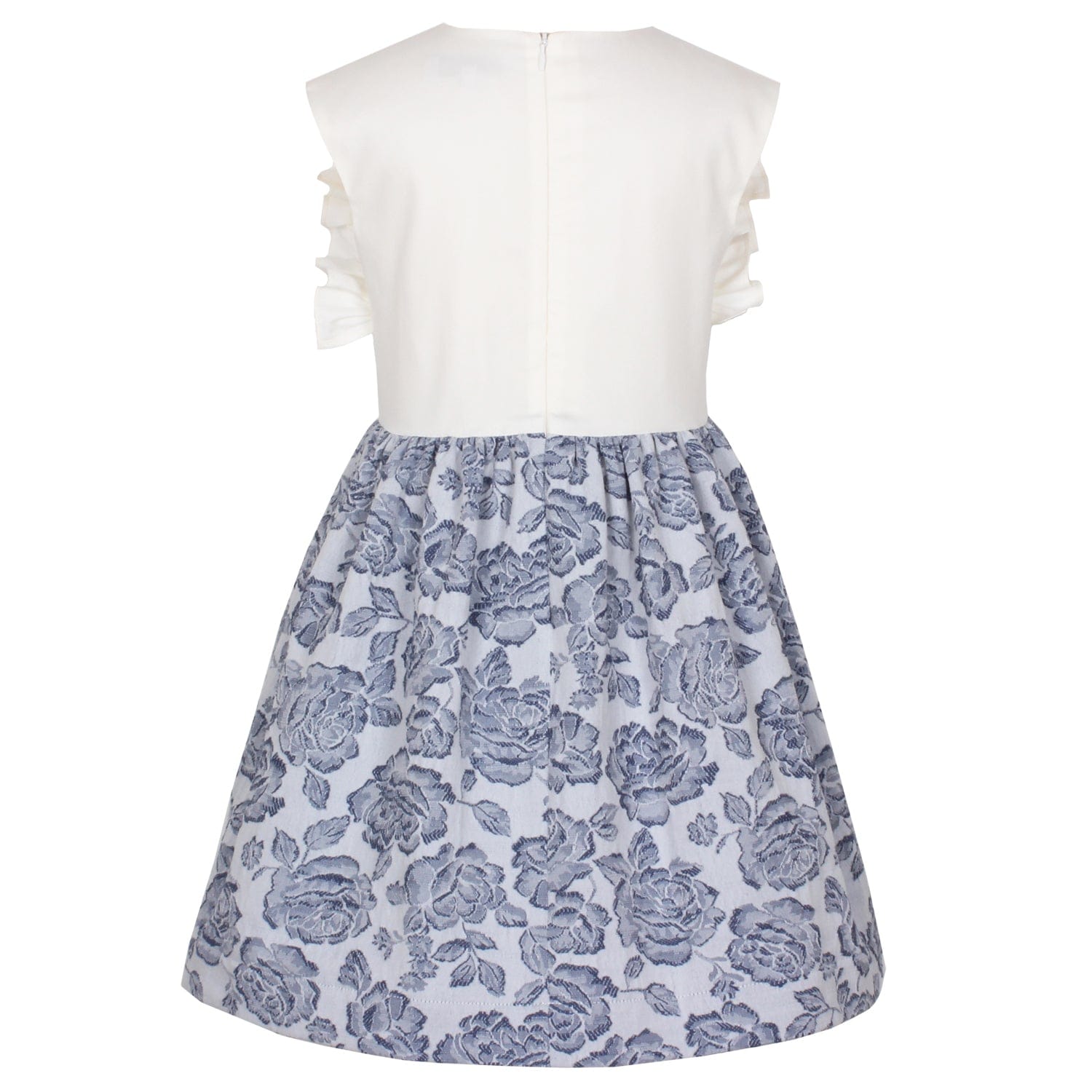 Raymonda Dress Blue Rose Jacquard