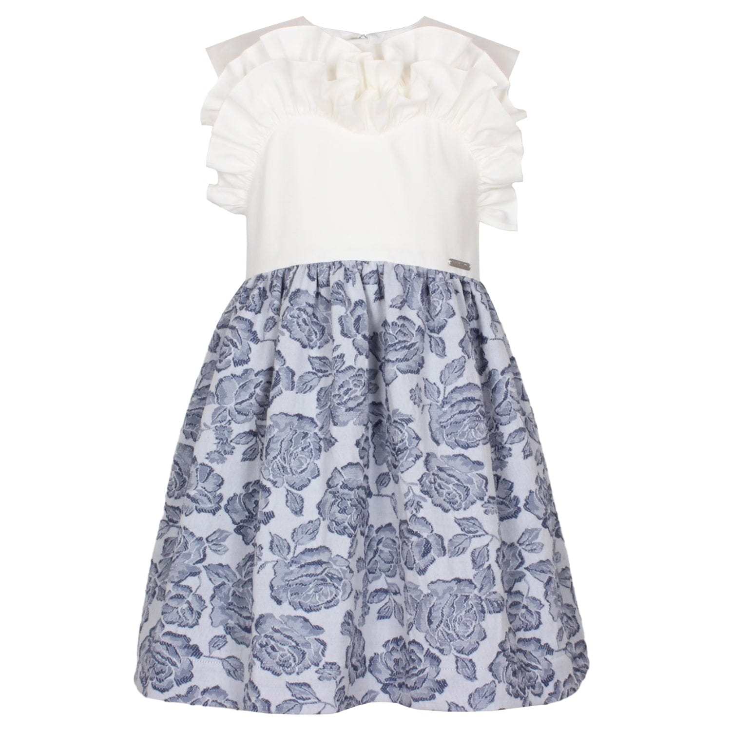 Raymonda Dress Blue Rose Jacquard