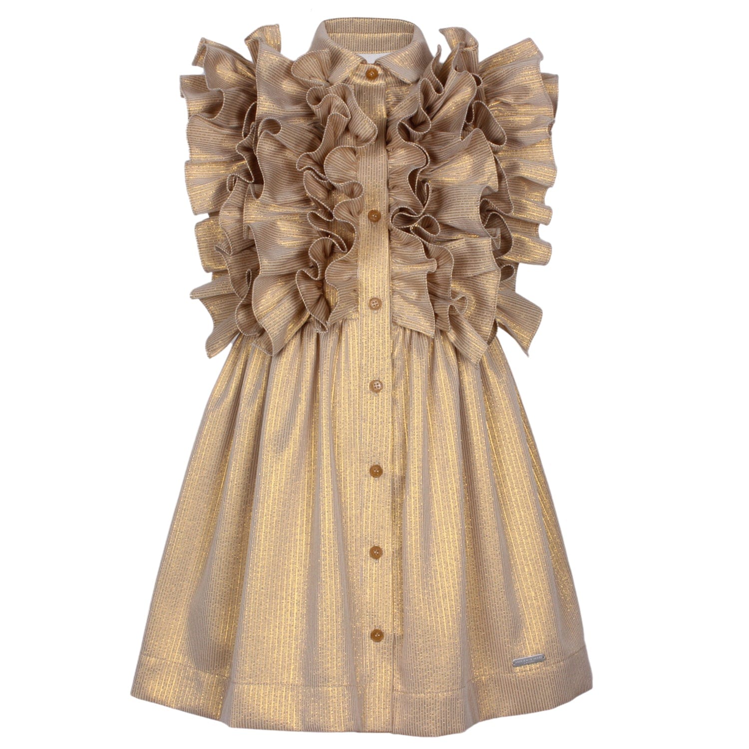 Ripple Dress Gold Stripe