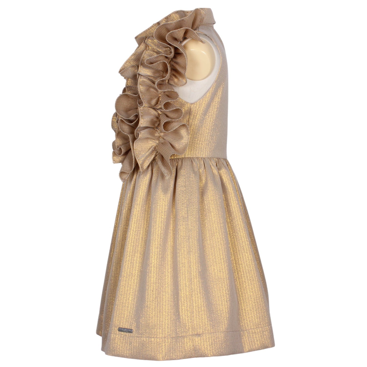 Ripple Dress Gold Stripe