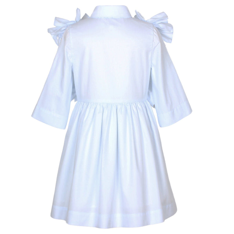 Ripple Dress With Sleeves Pale Blue