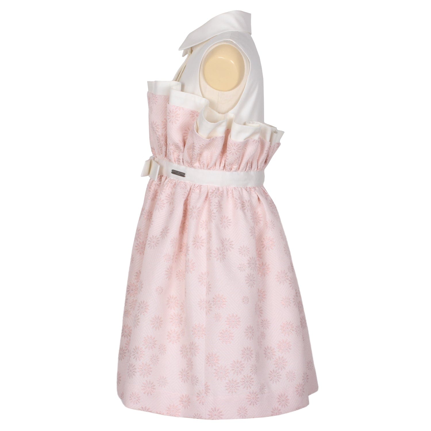 Romana Dress Pink Daisy Jacquard