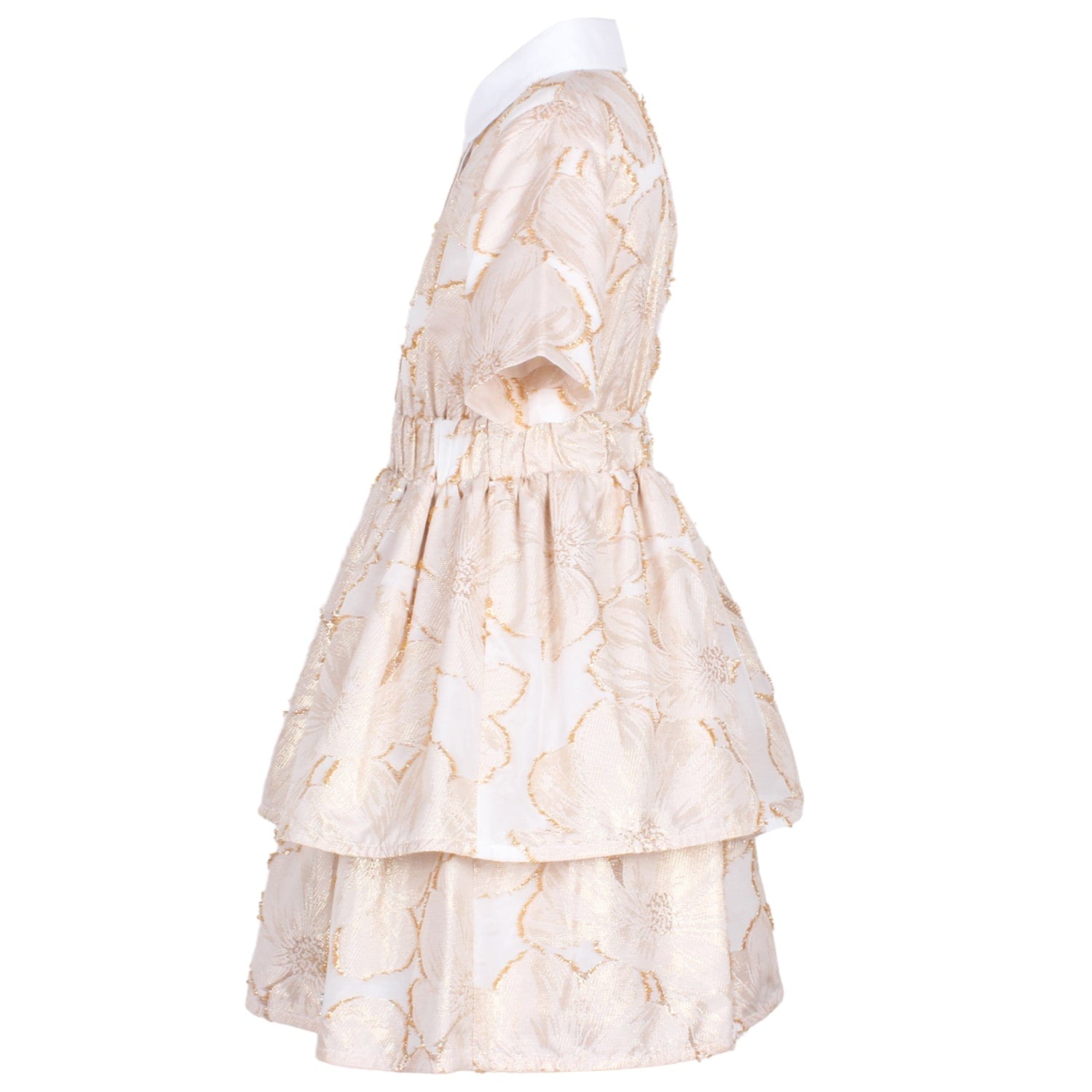 Rose Walk Dress Gold Flower Jacquard 6YRS SAMPLE