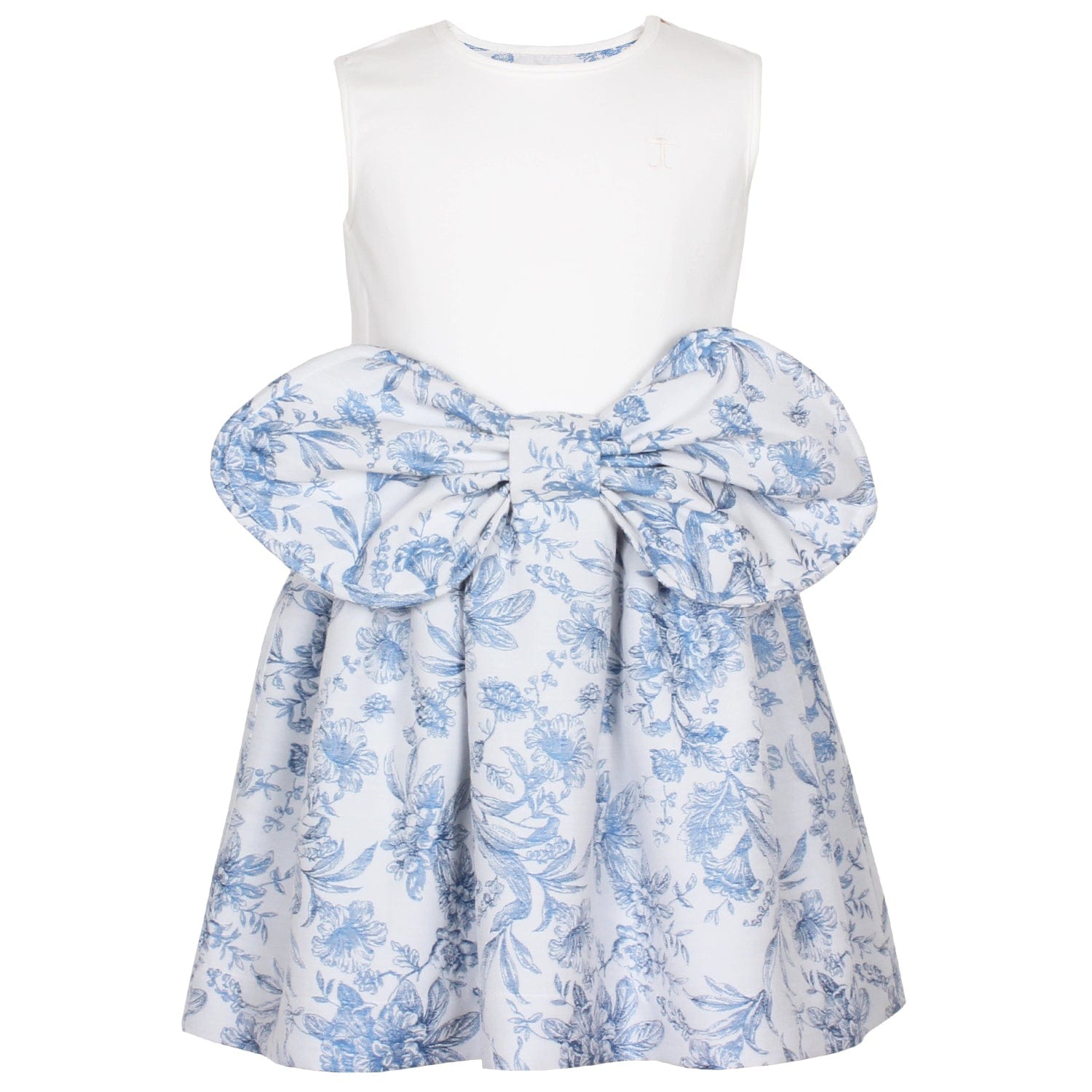 Katlyn Dress Blue Ornamental Flower