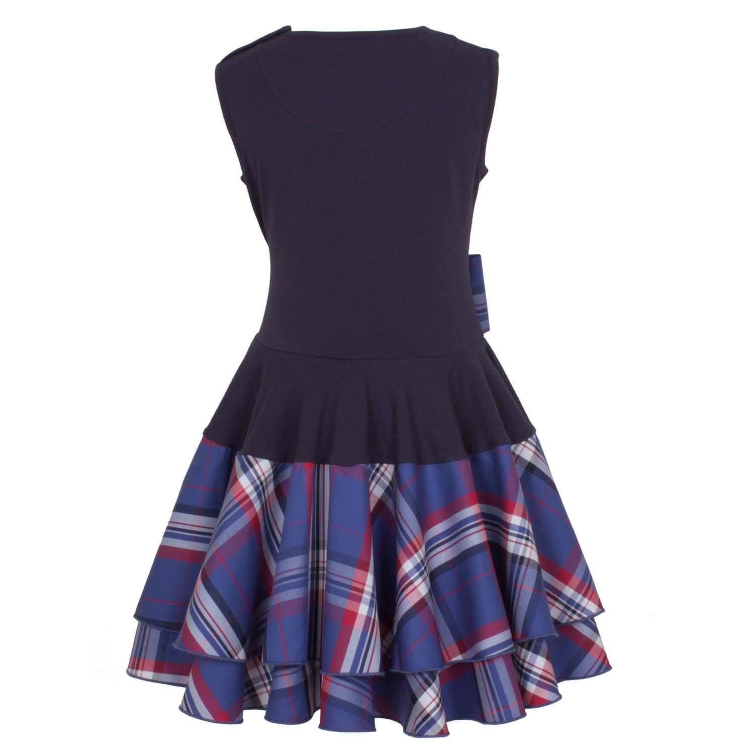 Circle Dress Blue Tartan