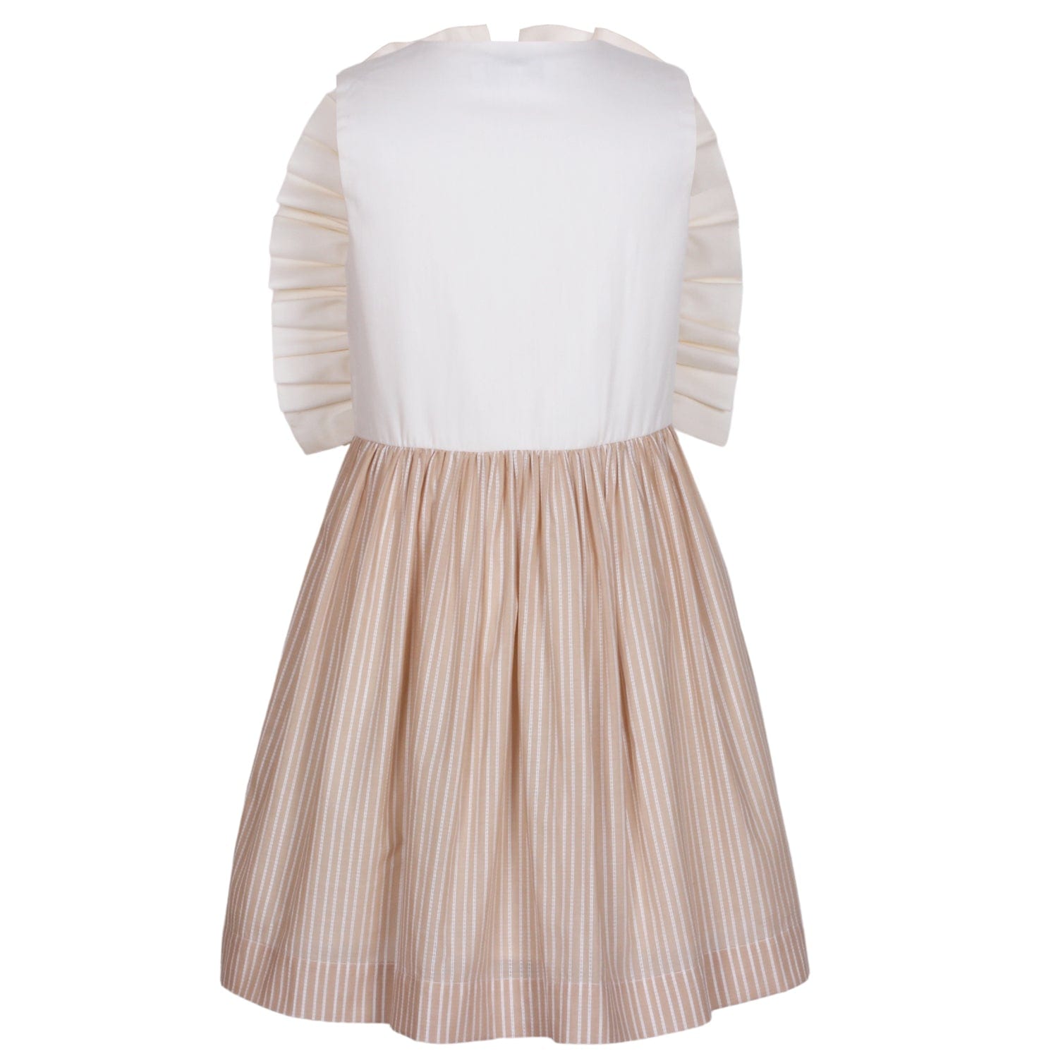 Willow Dress Beige Lace Stripe